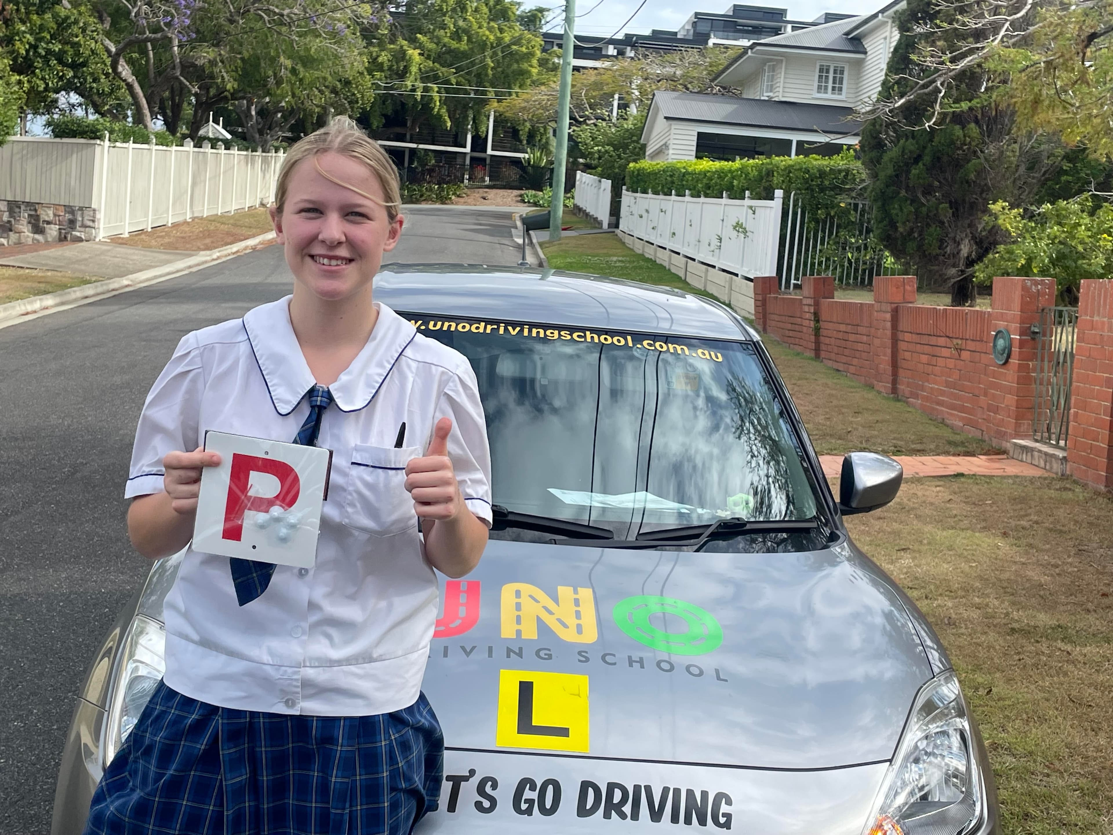 Pass student at UNO Driving School in Clayfield